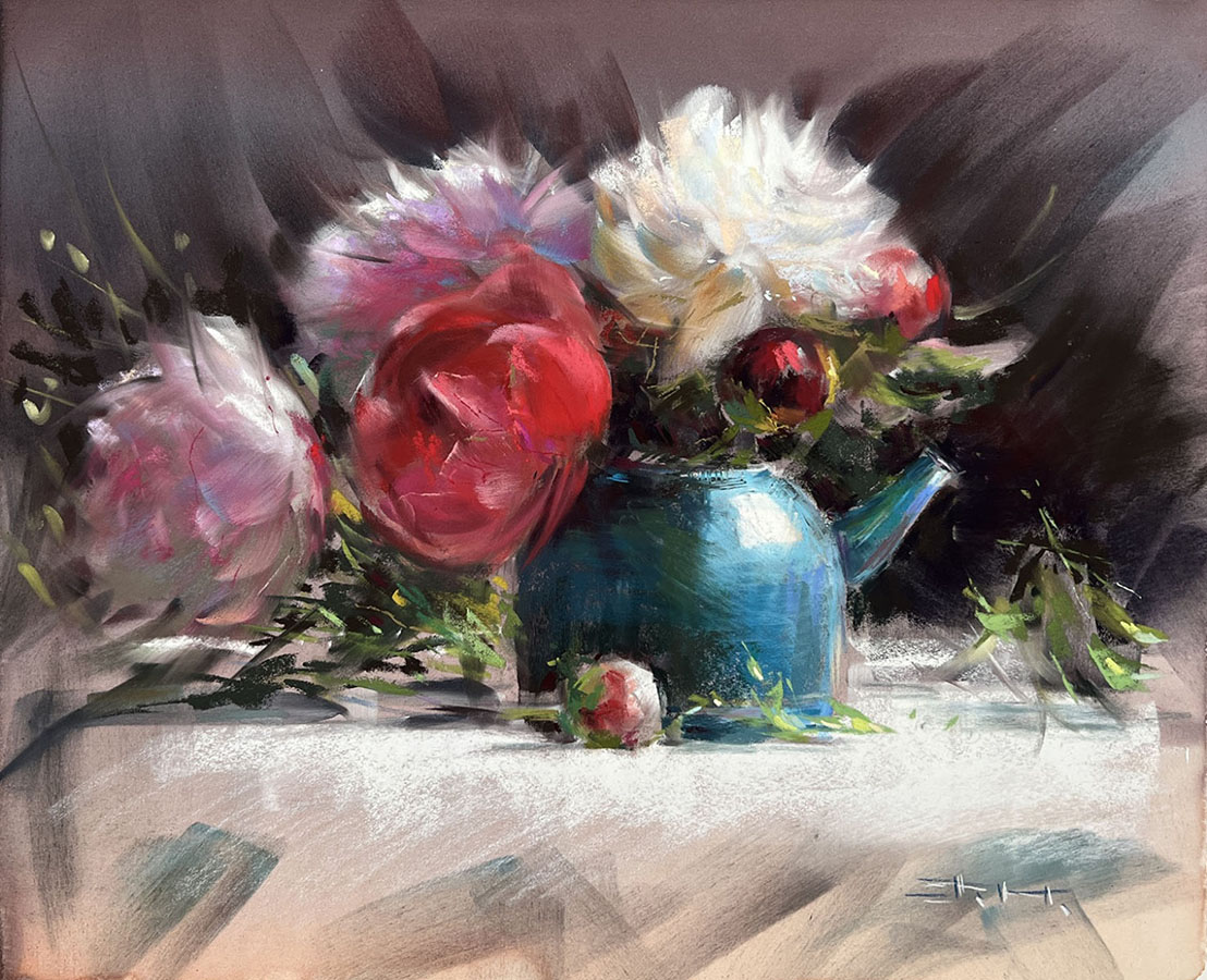 Blue Kettle by Tatsiana Harbacheuskaya
