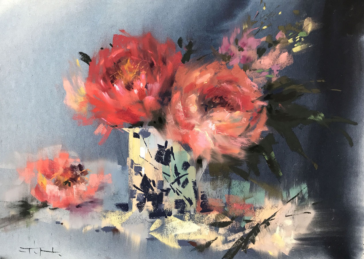 Coral peonies by Tatsiana Harbacheuskaya