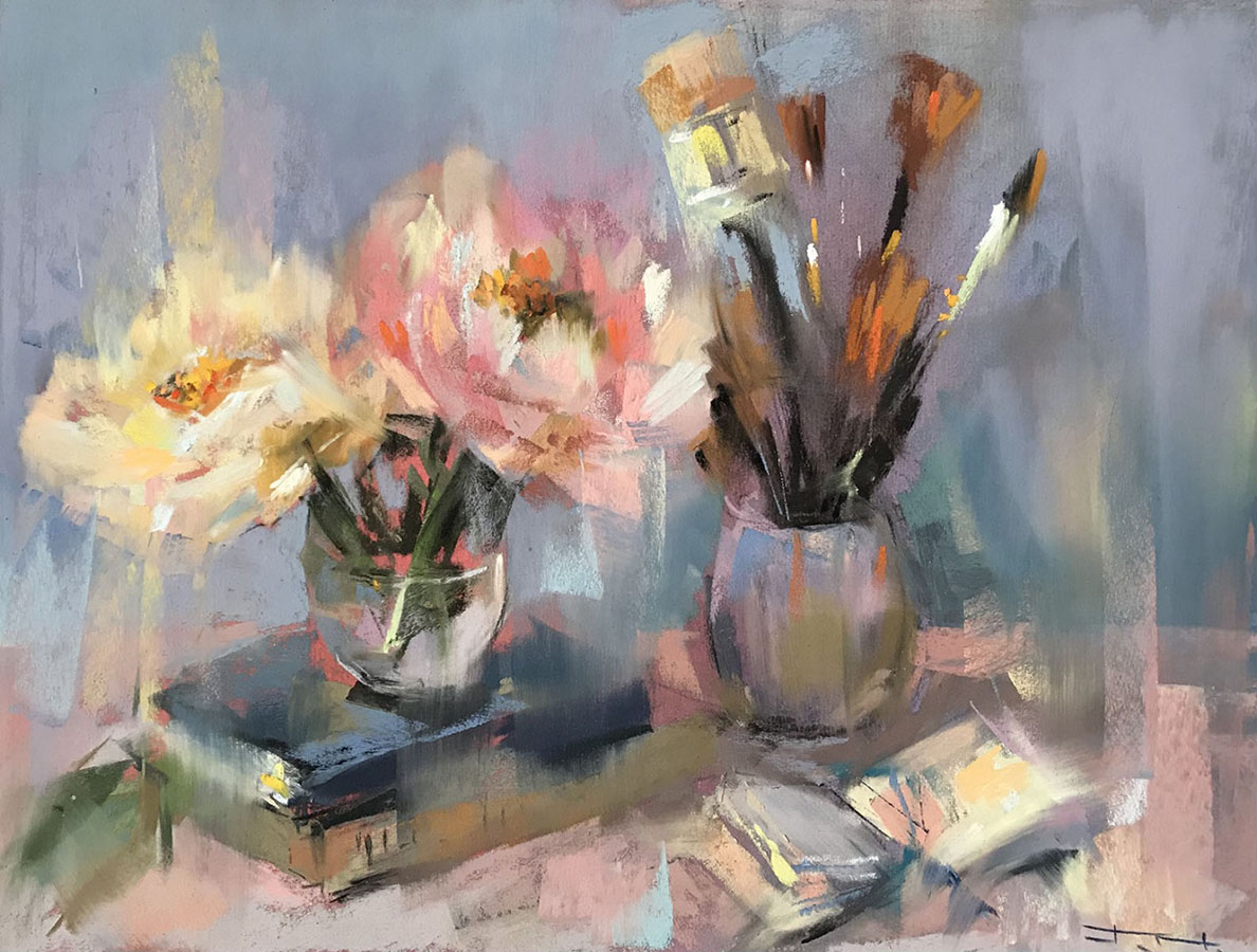 Coral peonies by Tatsiana Harbacheuskaya