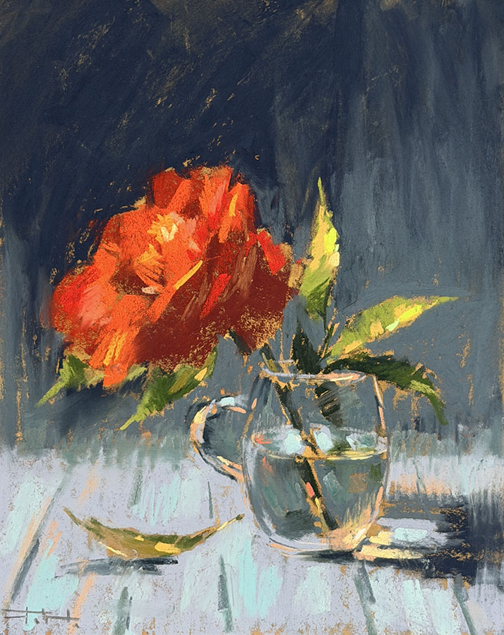 The Dialogue of Layers: Painting Expressive Flowers with Pastel Over Watercolor/Acrylic